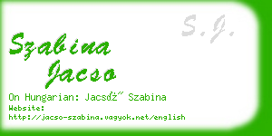 szabina jacso business card